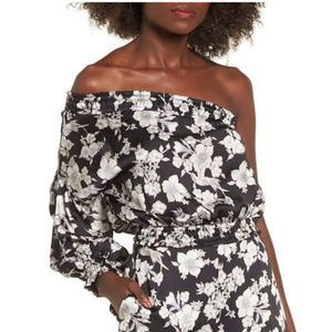 Wander + Lost Birdee One Shoulder Floral Crop Top